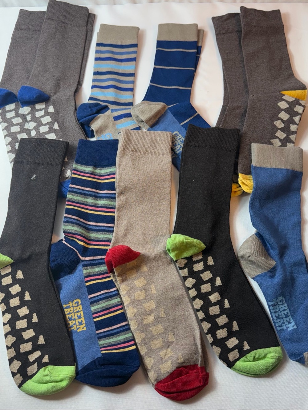 LOT of 11 Pairs of GREEN TREAT STEVE MADDEN Men’s Socks Size 9-12 NEW (GTSM11)